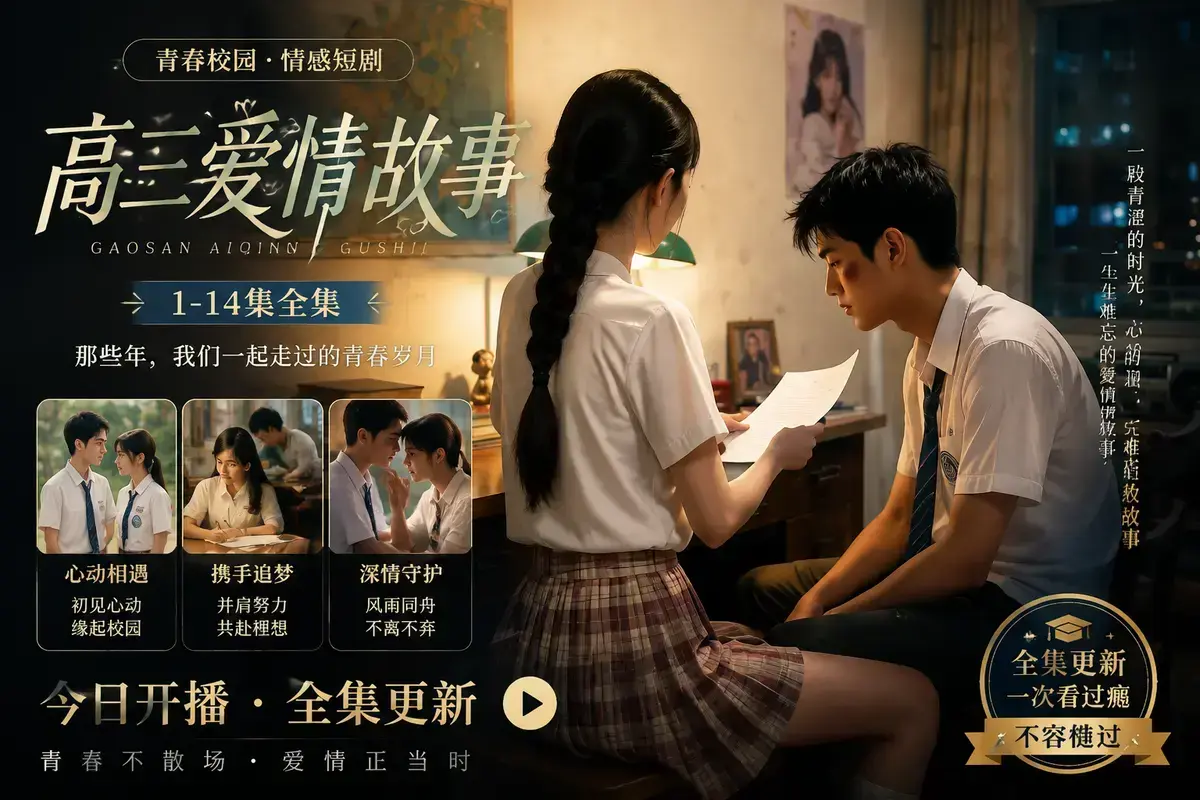 《ai短剧：B中爱情故事》全集免费看-相识篇暗恋篇AI短剧高清播放-夸克网盘极速秒存-极光影院在线观看