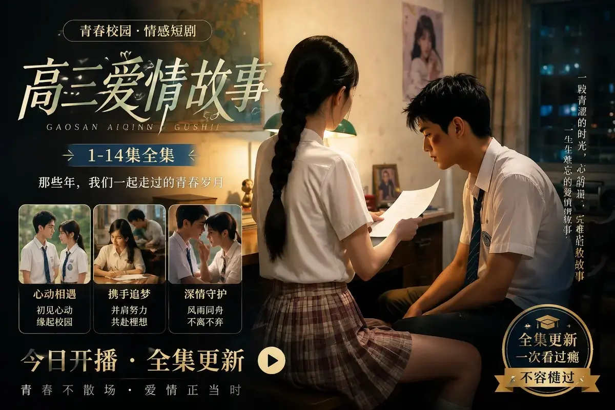 《高三爱情故事》AI短剧全集高清未删减在线观看-《b中高三爱情故事》蓝光修复中字版免费资源
